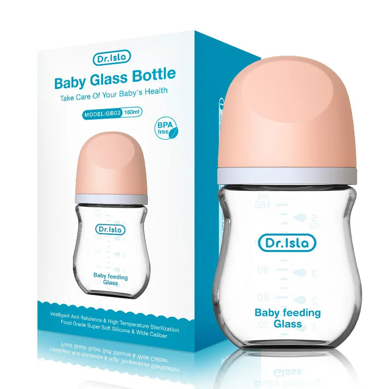 Baby Anti-flatulence BPA free Glass Bottle